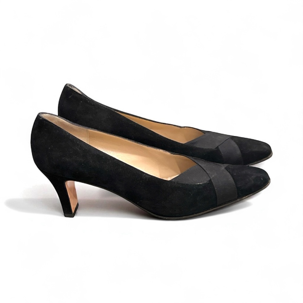 Salvatore Ferragamo Elegant Black Suede Women's Pump Heels